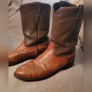 Vintage, Larry Mahan Boots, Smooth Leather with Round Toe,  Mens size 9XE